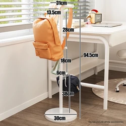 Household Floor Standing Coat Rack, Book Bag Storage Racks, Cabide do quarto, Sala de estar cachecol Organizador de roupas