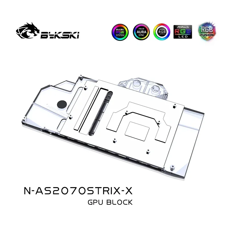 Imagem -03 - Bykski N-as2070strix-x Gpu Bloco de Água para Asus Rog Strix Rtx2070 O8g Jogos 2060 O6g Super Placa Gráfica do Jogo Refrigerador Vga