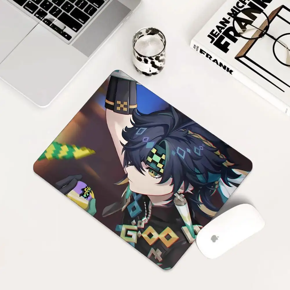Genshin Kinich Mouse Pad Cartoon rubber Small mouse pad desktop computer office keyboard e-sports ROGs game
