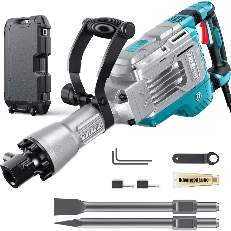 هدم جاك المطرقة 14.5Amp SDS-Hex قواطع الخرسانة 65 جولز الثقيلة التقطيع المطرقة لرصيف الاسمنت و Fl