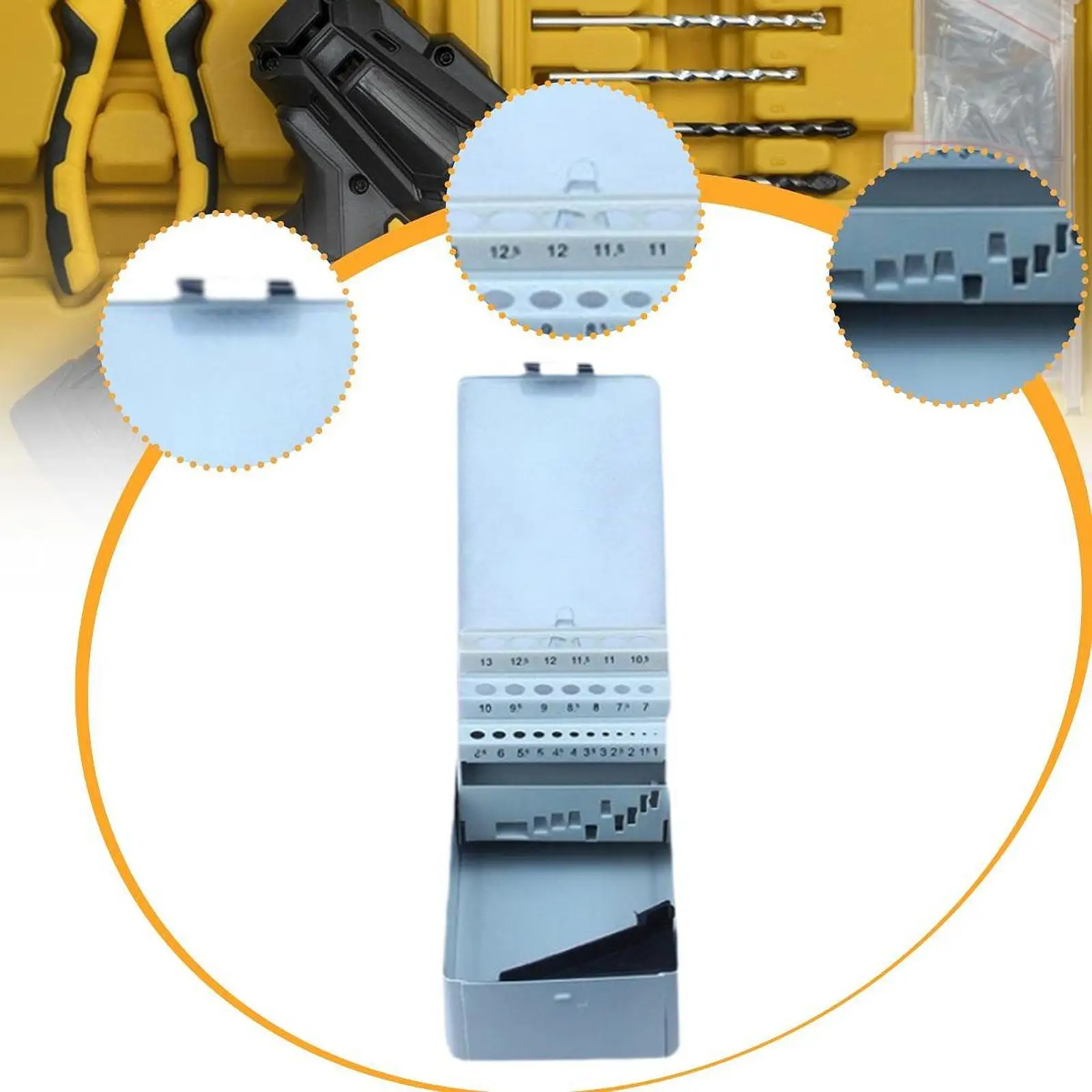 Twist Drill Bit Case Accessory Professional Sturdy Iron Indexed Storage Case