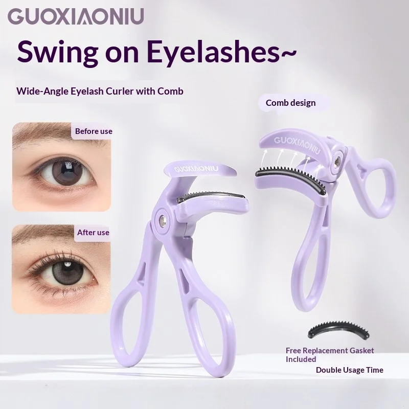 GUOXIAONIU  Wide Angle Eyelash Curler Professional Eyelashes Curling Tweezers Clips Lasting Eyes Makeup Beauty Tools