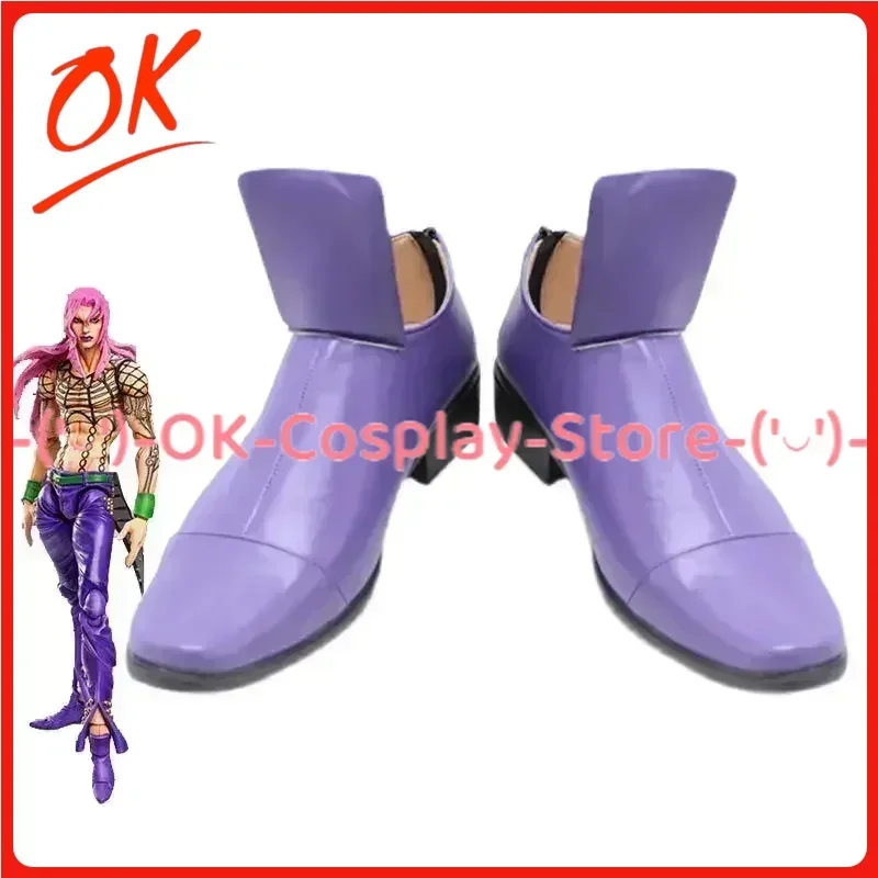 [Angepasst] Diavolo Cosplay Schuhe JoJo's Bizarre Adventure Anime Roleplay Prop Halloween Karneval Party PU Leder Stiefel
