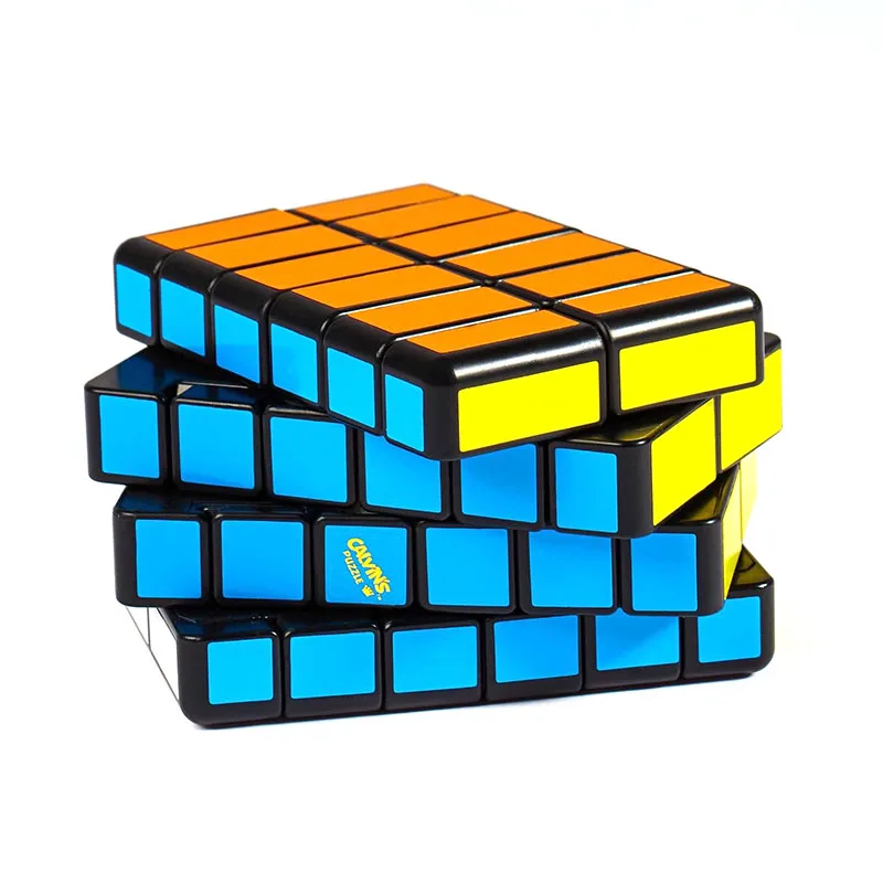 Calvin\'s Puzzle Cube Flat 246 Magic Cube 2x4x6 Unequal Order Cube Black Sticker Shaped Children\'s Puzzle Brain Burning Toy