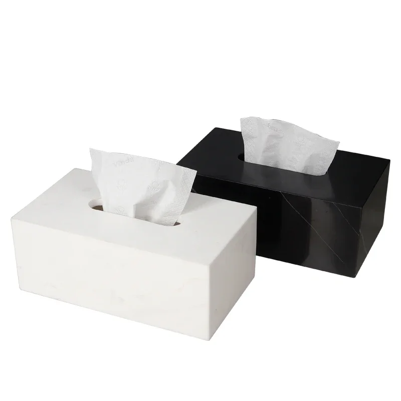 

Factory Outlet 20x12x10CM Cuboid Natural Marble Stone Medium Tissue Box Storage Organization Case