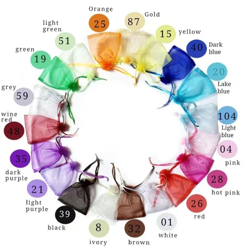 Organza Gift Bag for Jewelry Drawstring Perfect for Personal Organization