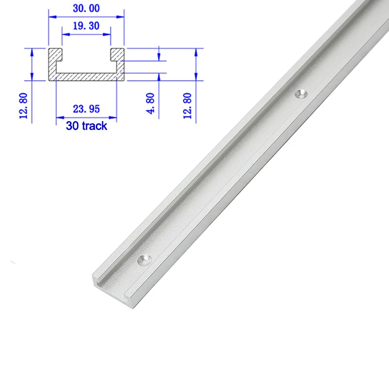 Imagem -05 - Liga de Alumínio T-tracks Slot Miter t Track Jig Miter Bar Slider Tabela Saw Router Tabela T-slot Faça Você Mesmo Woodworking Tool 19 Tipos 30 45 75 tipo