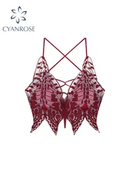 Women Red Lace Crop Top Vintage Y2k Camisole Sleeveless Sexy Tank Top Off Shoulder Corset Top Elegant 2000s Clothes 2024 Summer