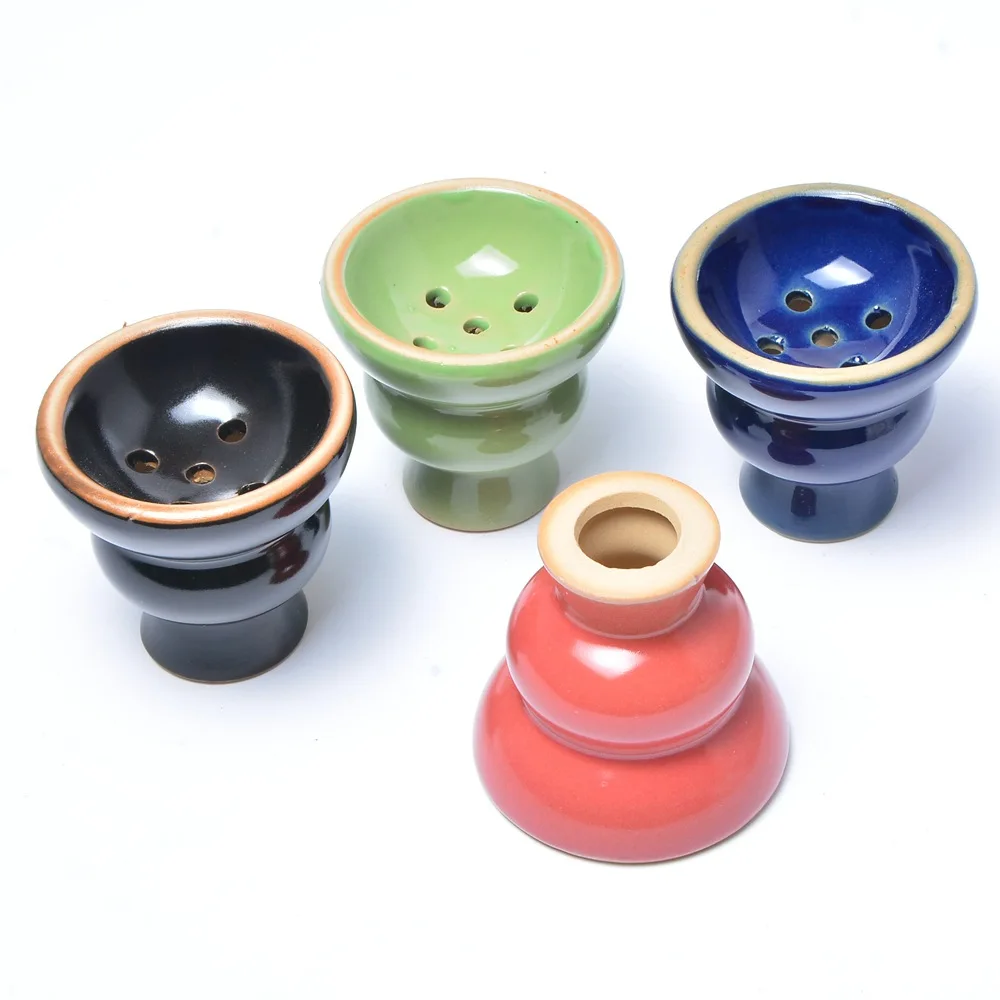 Ceramic Shisha Hookah Bowl Nargile Cachimba Hookah Shisha Pipe Flavor Bowls for Sisha Chicha Narguile Hookah Smoking Accessories