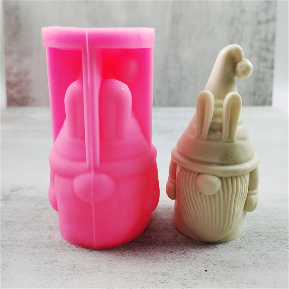 

3D Santa Claus Aromatherapy Candle Silicone Mold Christmas Decoration Candle Making Mold Stereo Christmas Hat Handmade Soap Mold