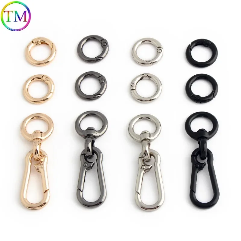 Bolsa Swivel Snap Hook, Corda Pendurada Do Telefone Móvel, Gancho De Liga, Fivela De Parafuso De Metal, Relógio Pendurado, Conjunto De Anel De Primavera, 10-60 Conjuntos