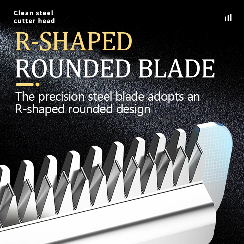 Kemei ปัตตาเลี่ยนตัดผมชายแบบชาร์จไฟได้, เครื่องเครื่องเล็มหนวดชุดตัดผมกรอบโลหะพร้อมจอแสดงผล LED