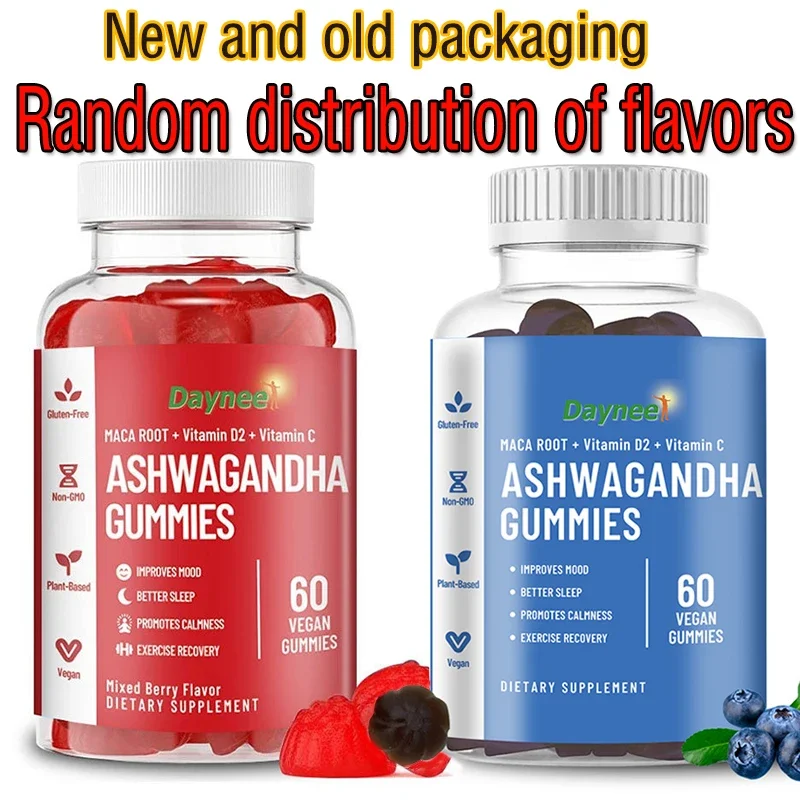 1 bottle Ashwagandha Gummies Pills Improving Mood Reduce Stress Better & Longer Sleep Support Stronger Immune System health food