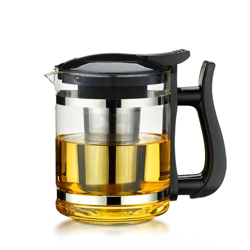 1500ml Large Capacity Heat Resistant Glass Tea Pot With Stainless Steel Infuser For Flower Puer Tea Set Kettle Coffee Teapot