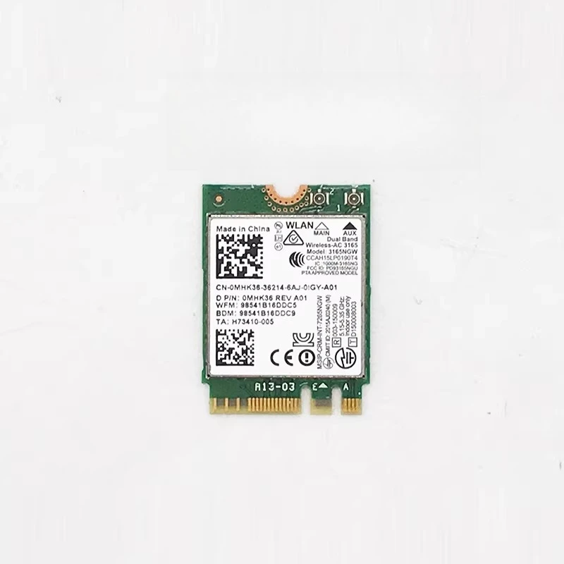 Original WiFi Bluetooth Card for Dell Inspiron 15 7572 7560 7000 P61F M.2