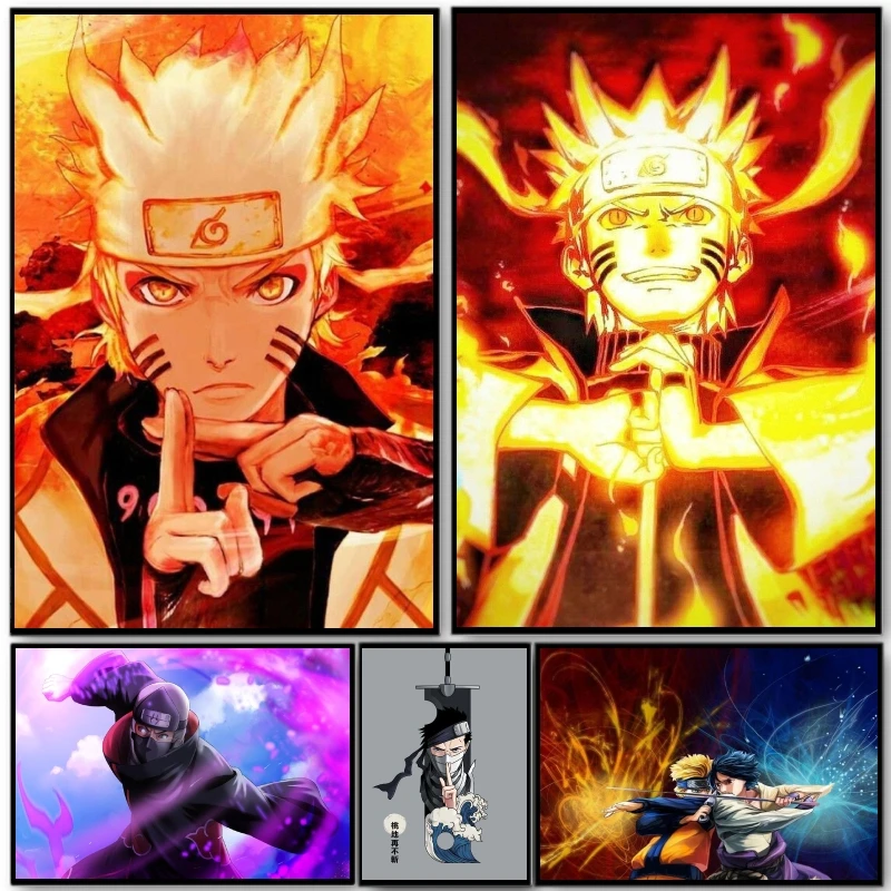 

Japanese Anime Naruto Poster Sasuke Itachi HD Decorative Painting Diverse Sizes Canvas Painting Home Wall Decoration Gift