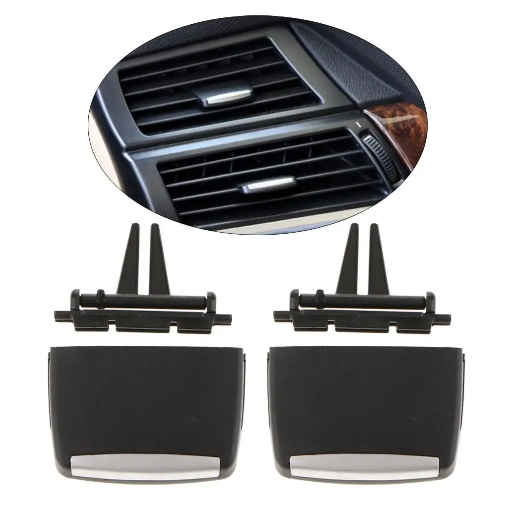 

Car Front A/C Air Outlet Tab Clip Durable Repair Kit Black Plastic Vent Clip for X5 X6 Air Tabs