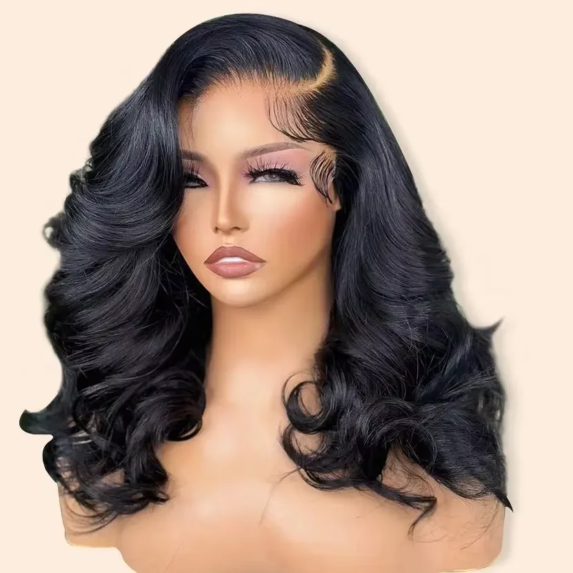 Short Bob 13x4 Body Wave Lace Front Human Hair Wig Brazilian Remy Water Wave 13x6 Transparent Lace Frontal Wigs For Women