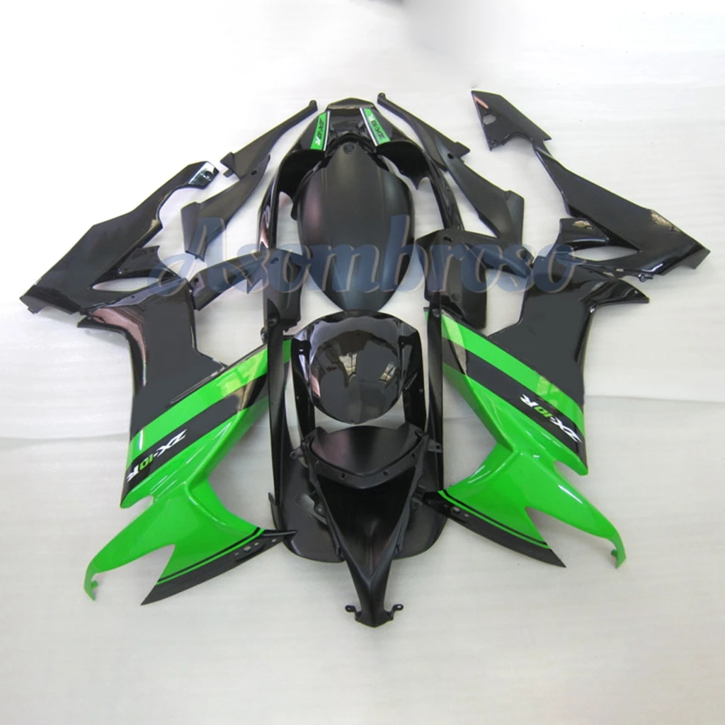 Black Green Bodywork set Fairing Kit for Kawasaki Ninja ZX10R 2008 2009 2010 ZX 10R 08-10 ZX1000 ABS Fairings