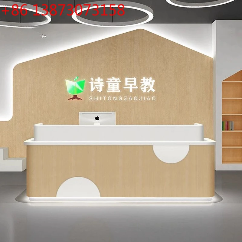 

Kindergarten Reception Desk Hosting Dance Art Training Institution Bar Desk Children's Paradise Physical Fitness Center