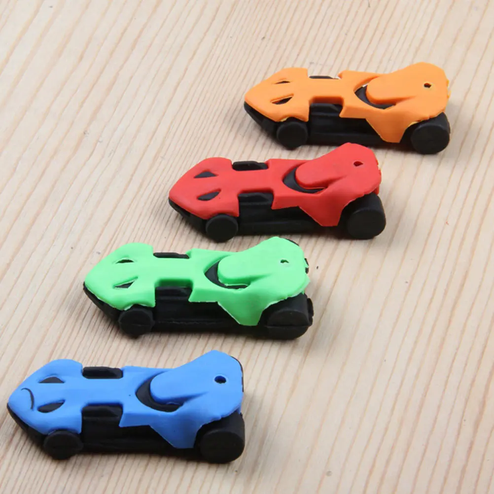 

18 Pcs Racing Car Erasers Mini Safe TPR Material Easy to Erase Pencil Marks Creative Shape Children Stationery Gift