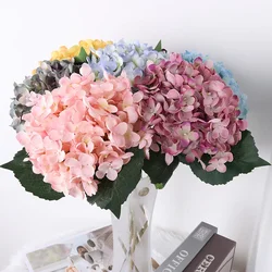 Artificial Hydrangea Flower 20cm Big Flower Head European-style Simulation Flower 11 Fork Hydrangea Wedding Decoration