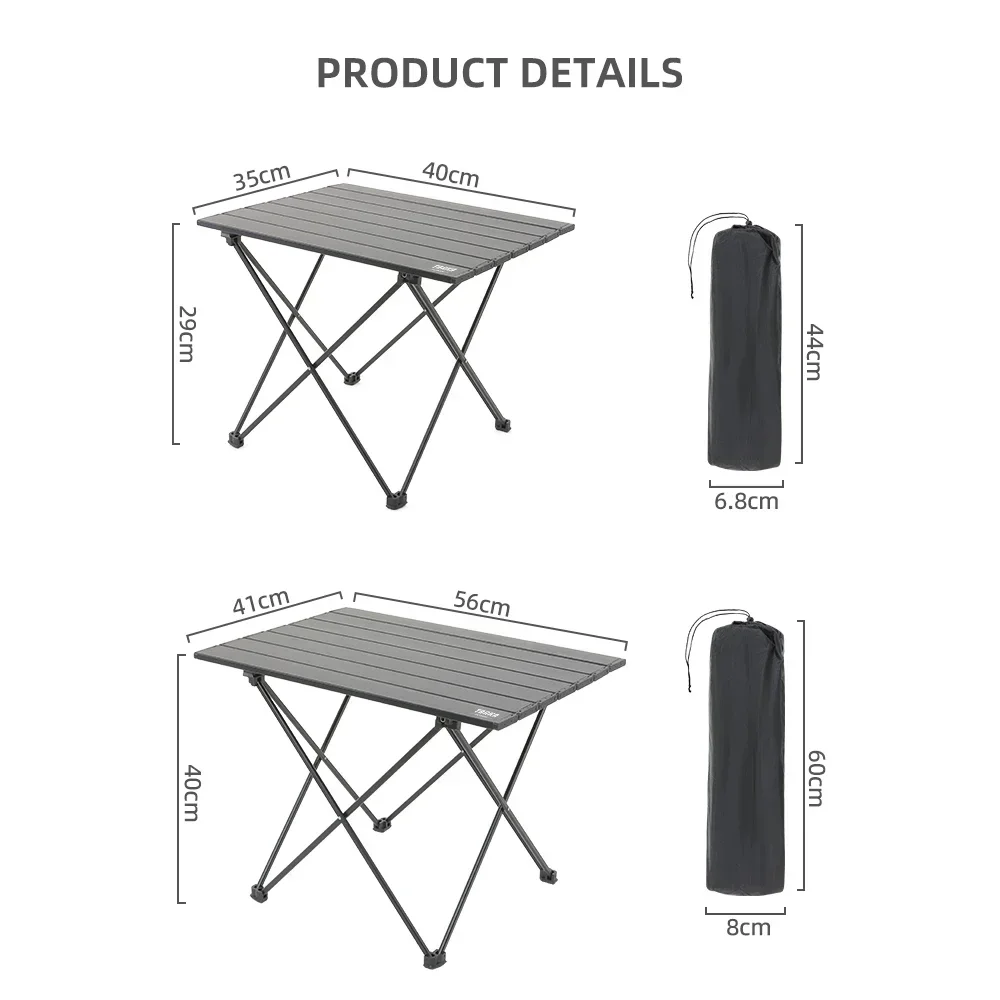 TARKA-Table pliante de camping en plein air, bureau portable, haute résistance, ultralégère, fête pique-nique barbecue, délit