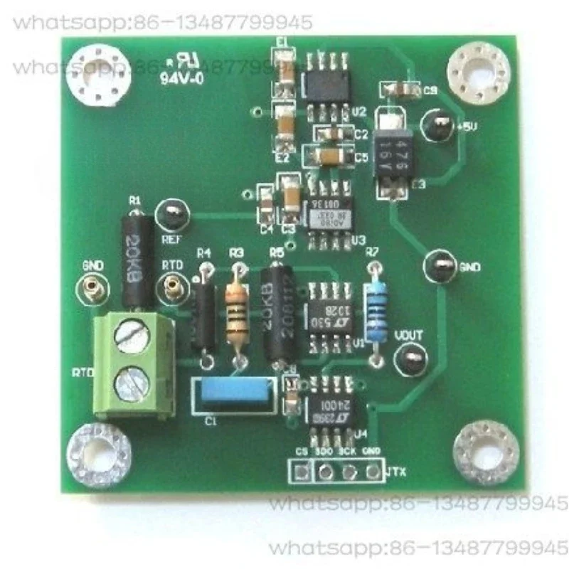 Ultra-high precision, ultra-high stability RTD temperature measurement circuit 0.001 resolution temperature development board
