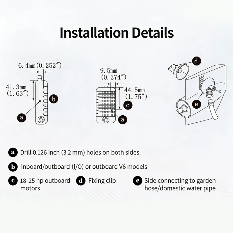 Quick Engine Flushing Clamp Marine Motor Cleaning Attachment Designed for Saltwater & Freshwater Use