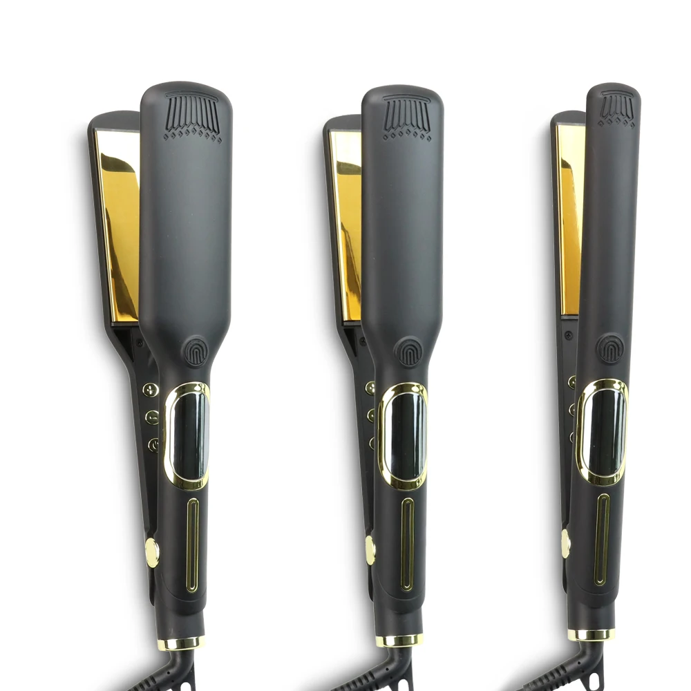 

Titanium Flat Iron-500 ° F Hair Straightener with Fast Heating Wide Plates and LCD Display