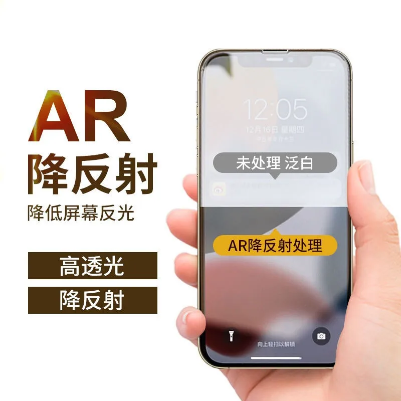 Suitable for Apple 16Pro/16Plus anti reflective tempered film, anti reflective AR optical dustproof mobile phone protection film