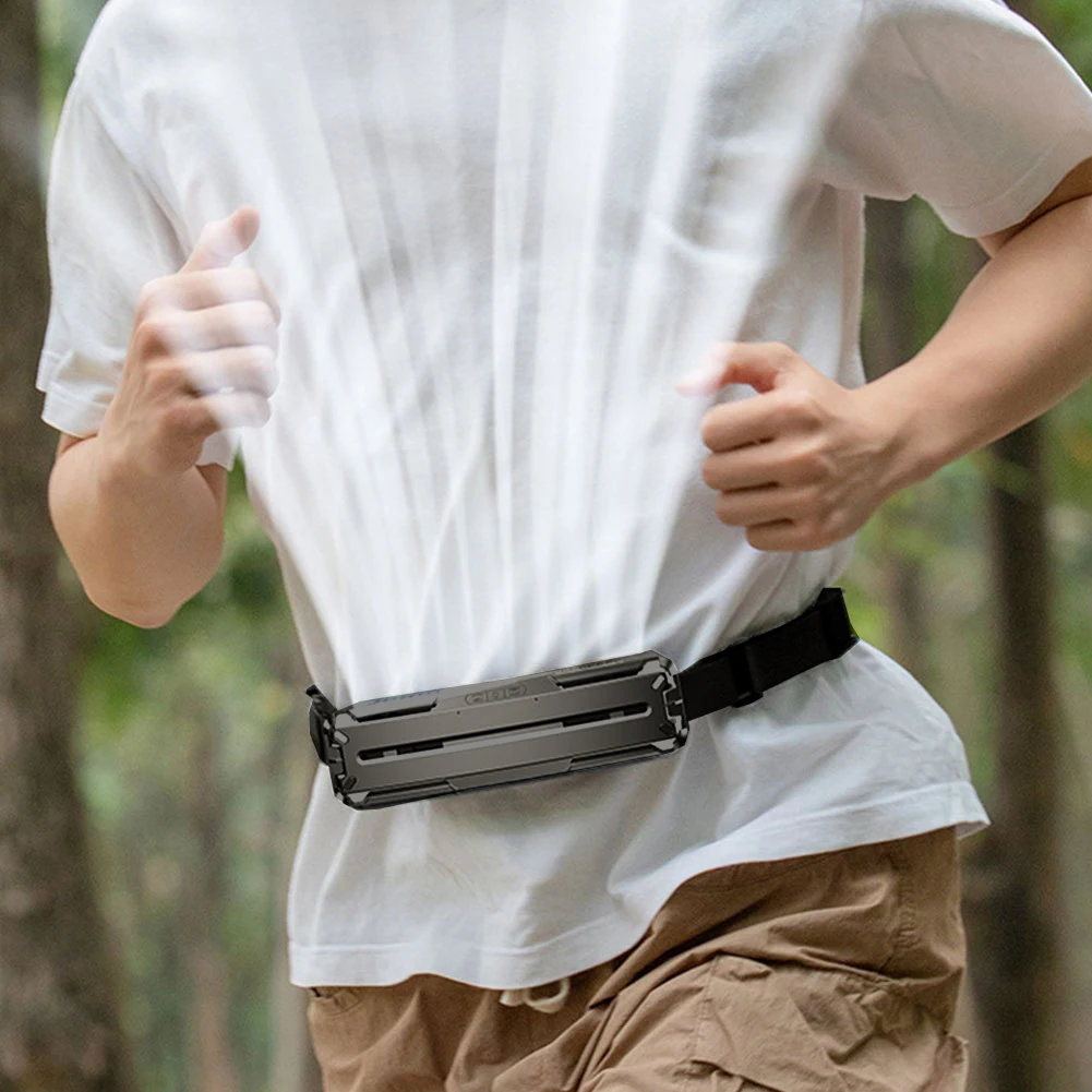 Поясной вентилятор, перезаряжаемый через USB, 3-скоростной портативный охлаждающий вентилятор, сильный воздушный поток, поясной вентилятор для работы, сельского хозяйства, рыбалки, спорта, путешествий