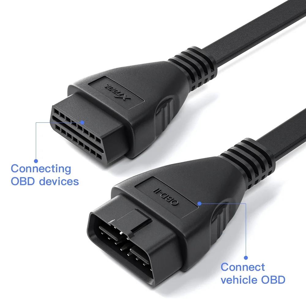 1 PCS XTOOL OBD2 Cable Extension For A30D /A30M 16Pin Male To 16Pin Female  OBD2 Connector Diagnostic Tool