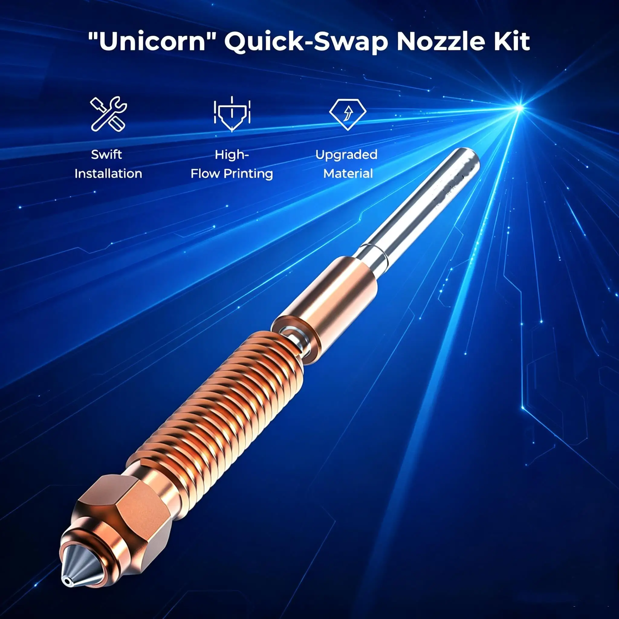 Nozzle For Creality K1C K1 Max K1 SE Ender 3 V3/3 V3 Plus, Unicorn Quick-Swap Nozzle Kit, High Flow Nozzle Kit 3D Printer Parts gallery 3