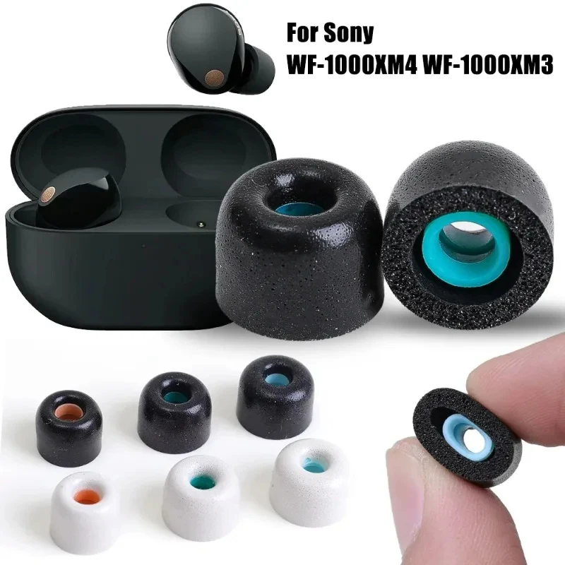 Memory Foam Earphones Ear Pads Case for Sony WF-1000XM4 WF-1000XM3 In-Ear Covers Earbud Tips Ear Caps Eartips Accessories S/M/L