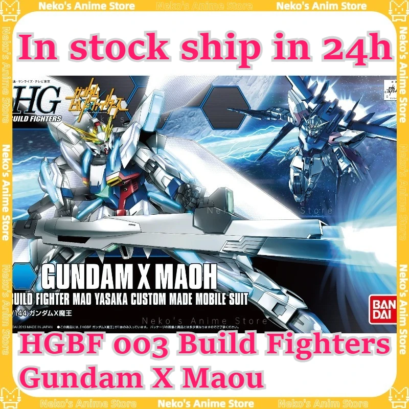 

BANDAI【In Stock】 HGBF 003 1/144 Build Fighters Gundam X Maoh Model Kit Action Figure Anime Model Desktop Doll Collectibles Gift