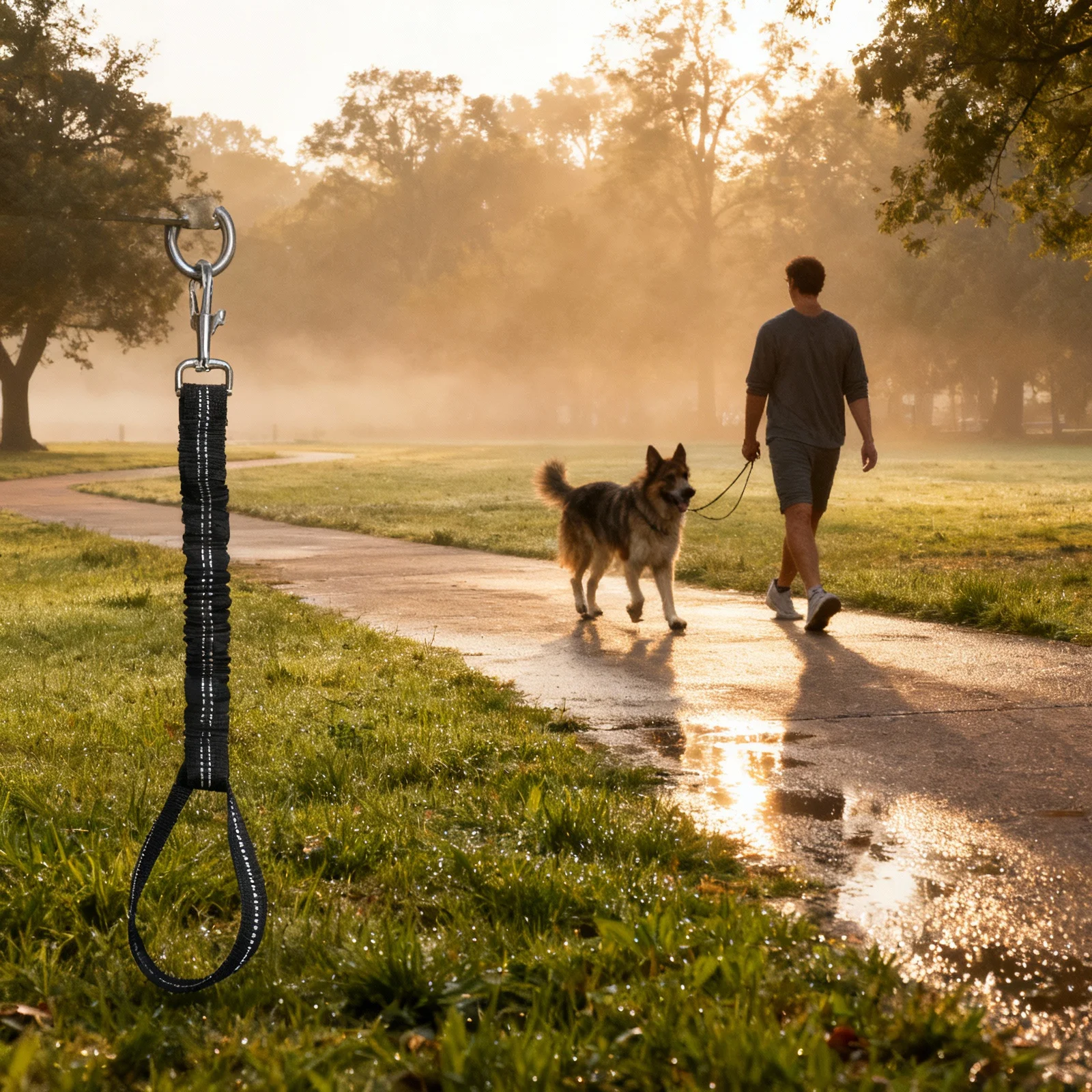 

Bungee Dog Leash Extension Heavy Duty Reflective Nylon Rope For Walking Running Jogging Pulling Training Lead