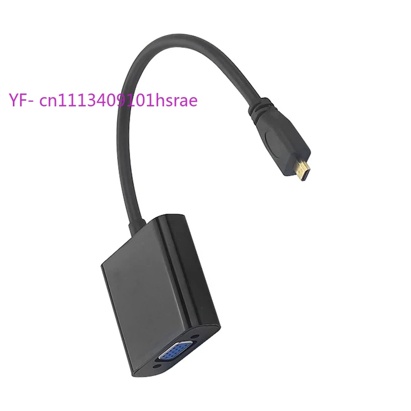 2PCS 1080P Micro-HDMI to VGA Adapter Cable Video Converter with Audio Jack USB Power for Raspberry Pi Camera