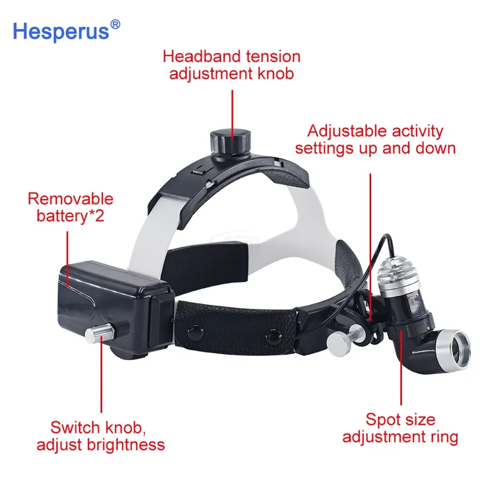 New 2.5x 3.5x Led Light Surgical Operation Medical Magnifier With 5W LED de ntal Headlight Surgical de ntal Loupes