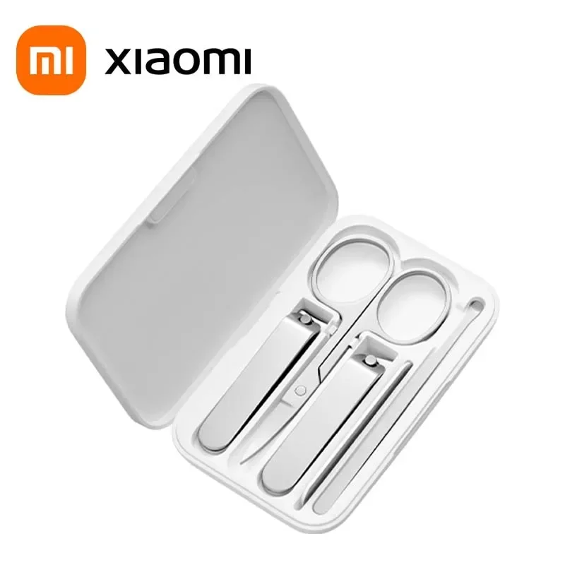 Xiaomi Mijia Stainless Steel Nail Clippers 5Pcs Set Trimmer Pedicure Care Clippers Earpick Nail File Professional Beauty Tools