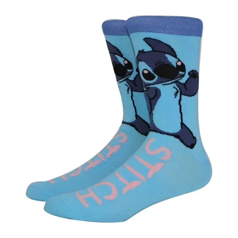 5 par Nowa moda Skarpety damskie Kreskówka Kreatywne długie skarpety Anime Stitch Happy Funny Men Skarpety Cosplay Para Skarpety Rozmiar 36-44