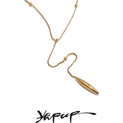 Yhpup Waterproof Sexy Fashion Stainless Steel Chain with a Pendant Drop Attractive Golden Necklace Water Resistant Jewelry Gift