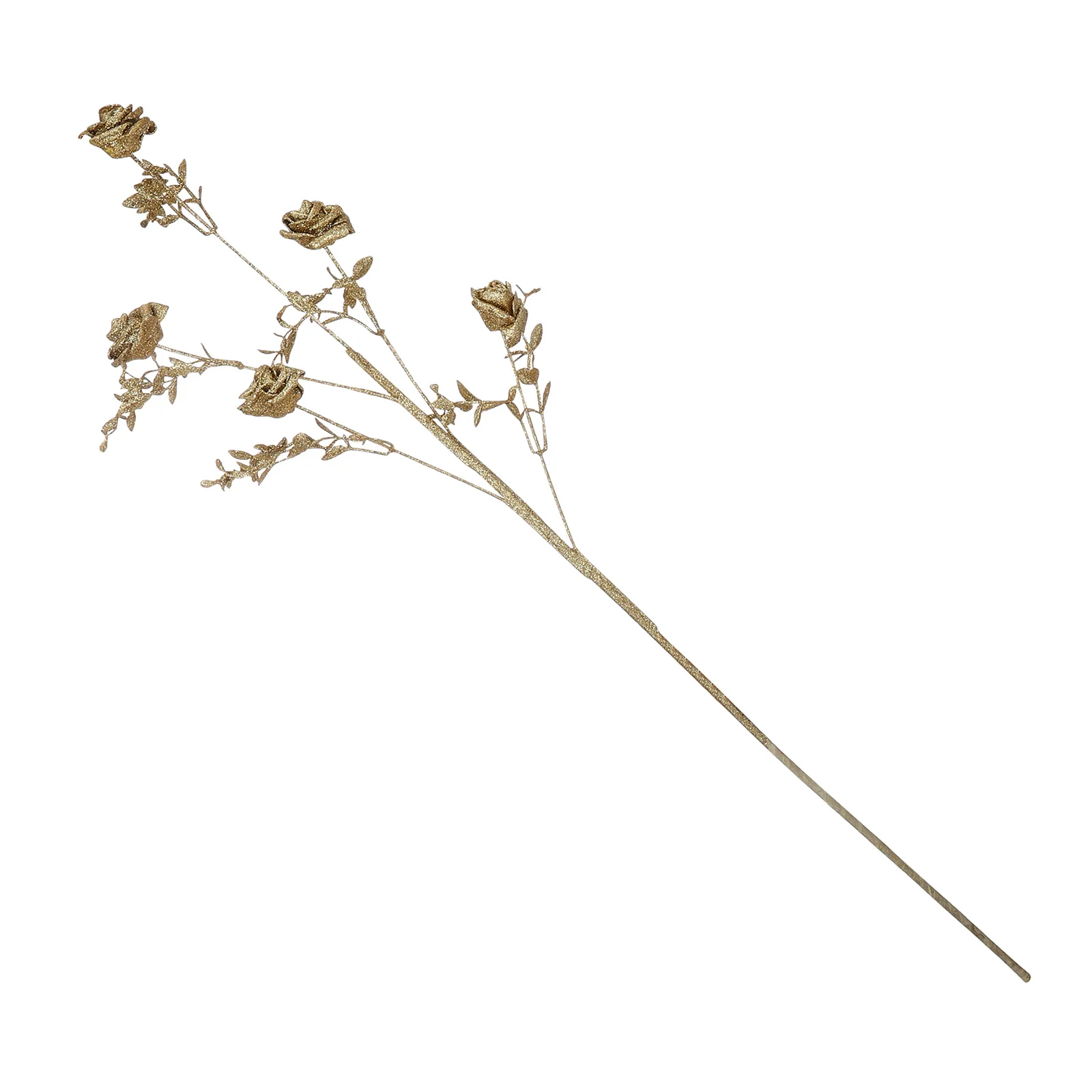 

Simulation Rose Artificial Flower Decor For Wedding Party Home Holiday Xmas Decoration Glitter Fake Rose Ornament