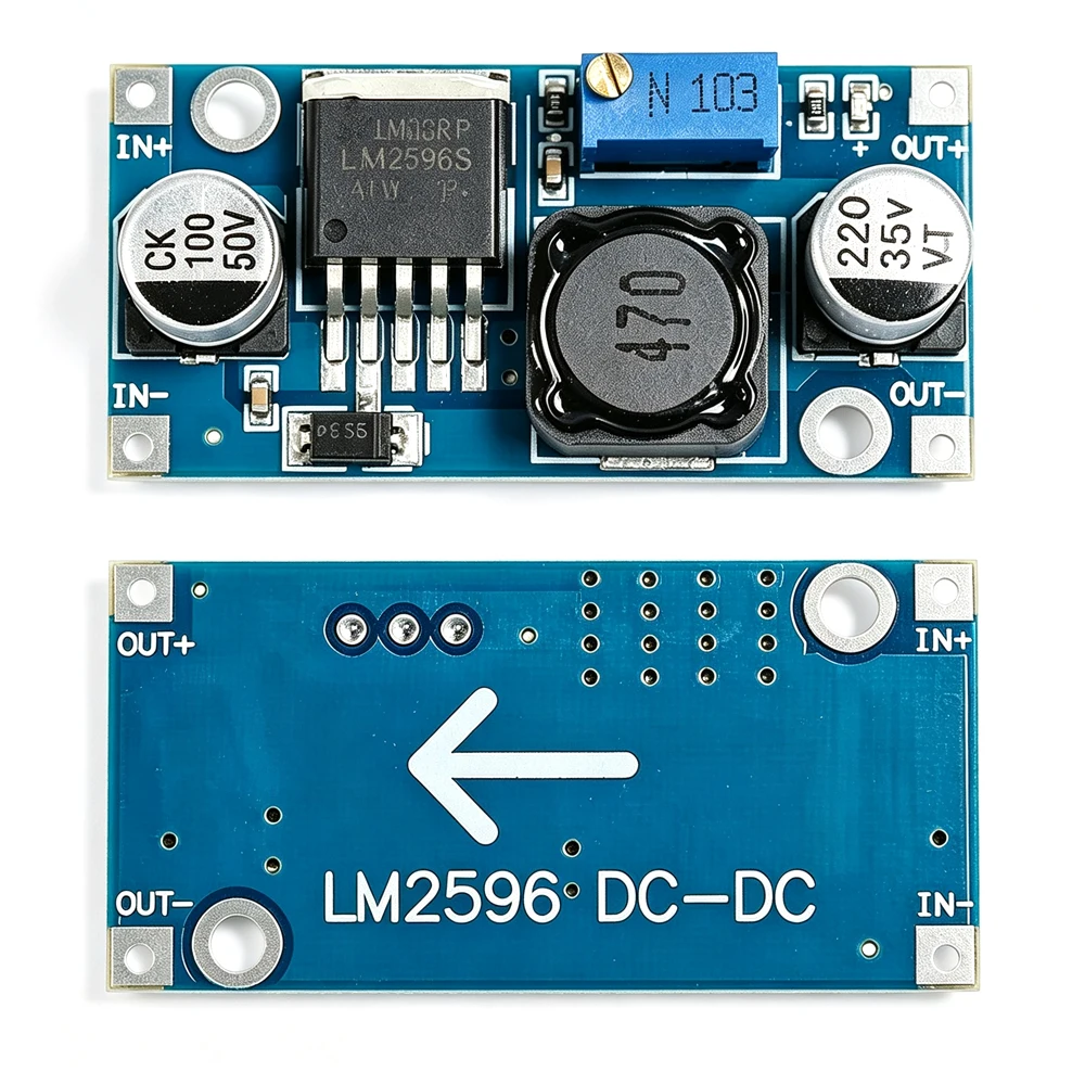 1-100Pcs LM2596S‑ADJ DC‑DC Step‑Down Module 3A Regulator 3.2‑40V In 1.25‑35V Out Buck Converter for DIY Car LED Power