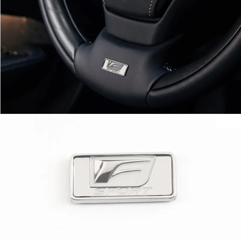 Lexus F Sport logo IS200 IS250 ES300 GS350 GS430 RX330 RX350 CT200 GX470 ES250 3D metal badge steering wheel sticker