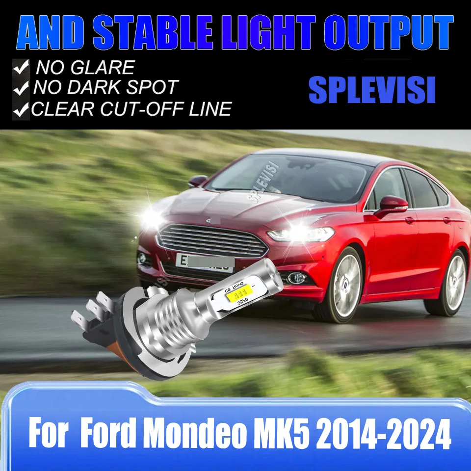 

2x 70W 8000LM H15 LED White Main Beam DRL Bulb Upgrade Lamp 12v For Ford Mondeo MK5 2014 2015 2016 2017 2018 2019 2020-2024