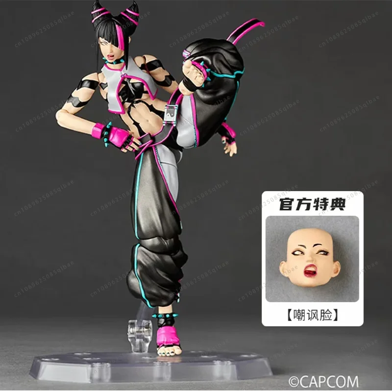 【متوفر 】Kaiyodo Street Fighter 6 Juri Amazing Yamaguchi Revoltech Juri in Stock Anime Action Collection ألعاب مجسمة