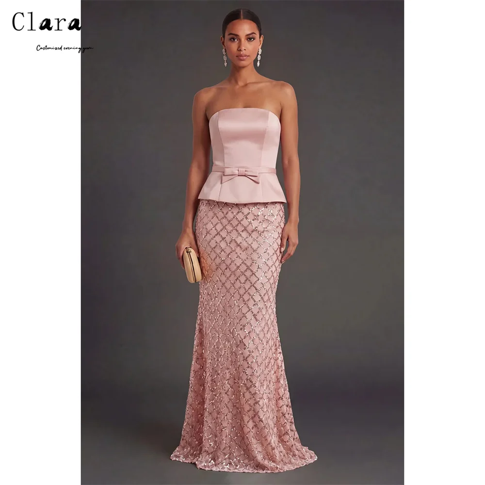 

Clara Custom Pink Fishtail Tube Top Strapless Elegant Dresses for Women Long Party Dresses Woman Ball Gown Dress Prom Dress 2026