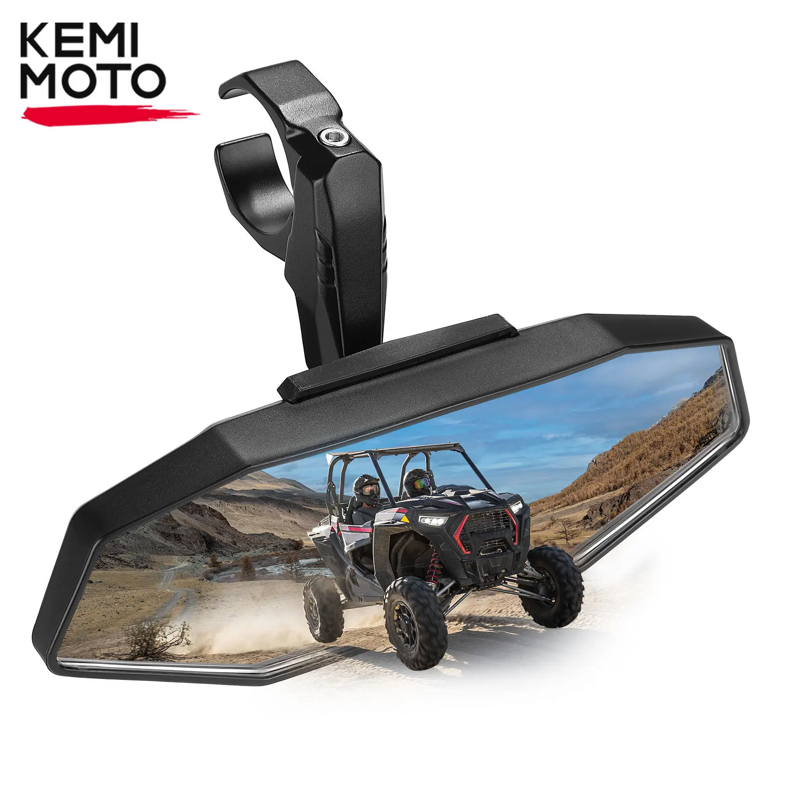 

KEMIMOTO 1.6-2" UTV Convex Rearview Mirror Compatible with Polaris RZR Ranger 800 1000 XP 900 for CFMoto for Can-Am Maverick X3