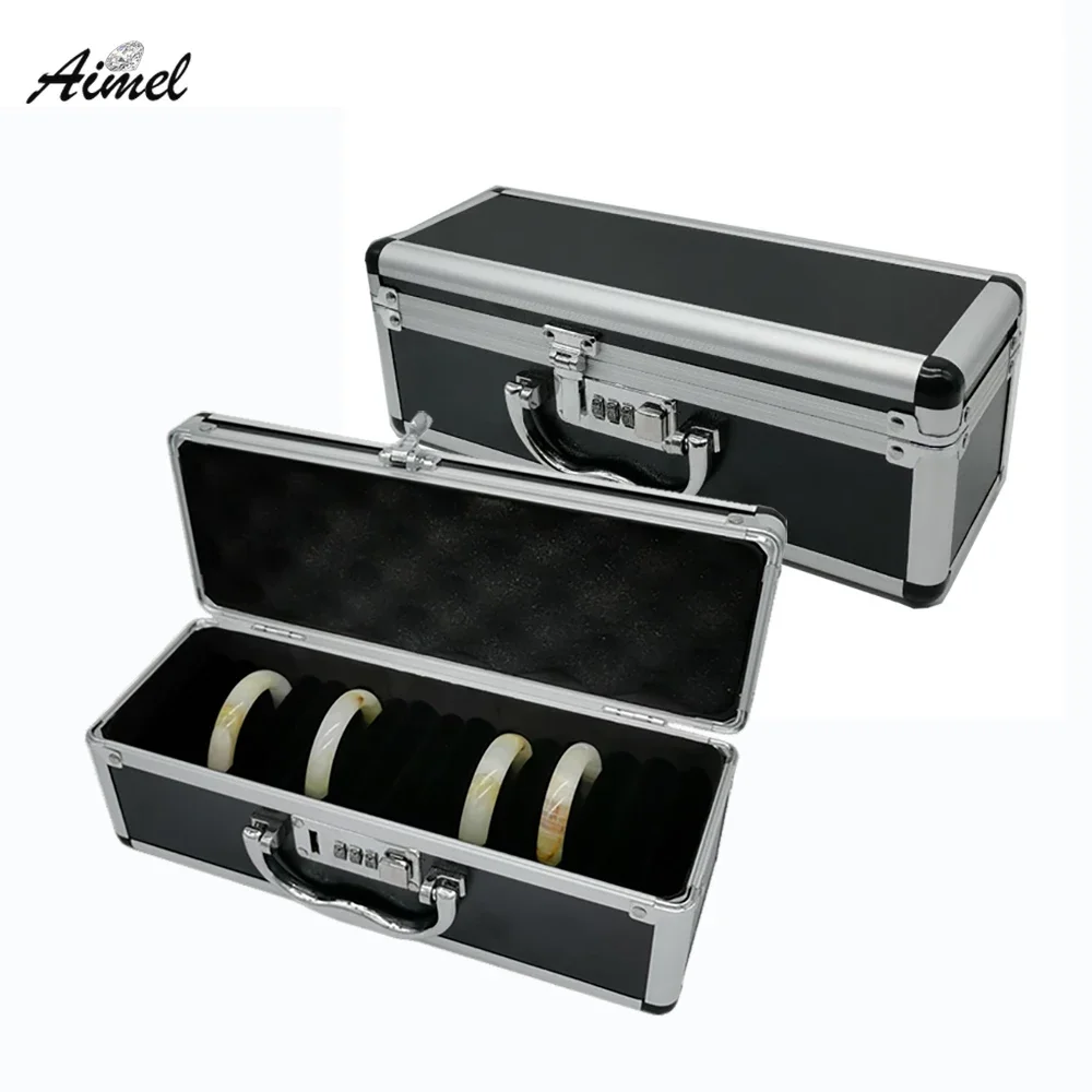 

15Cells Bangle Jewelry Storage Box Jade Bracelet Display Organizer Ring Earring Travel Case Cufflink Piercing Jewellery Showcase
